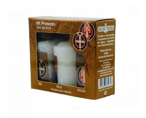 Kit Proteção Sal Vela Água São Bento