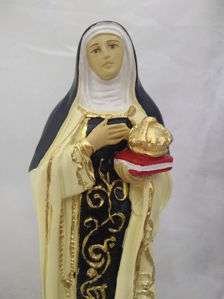 Santa Edwiges Gesso 30cm - Imagem 2