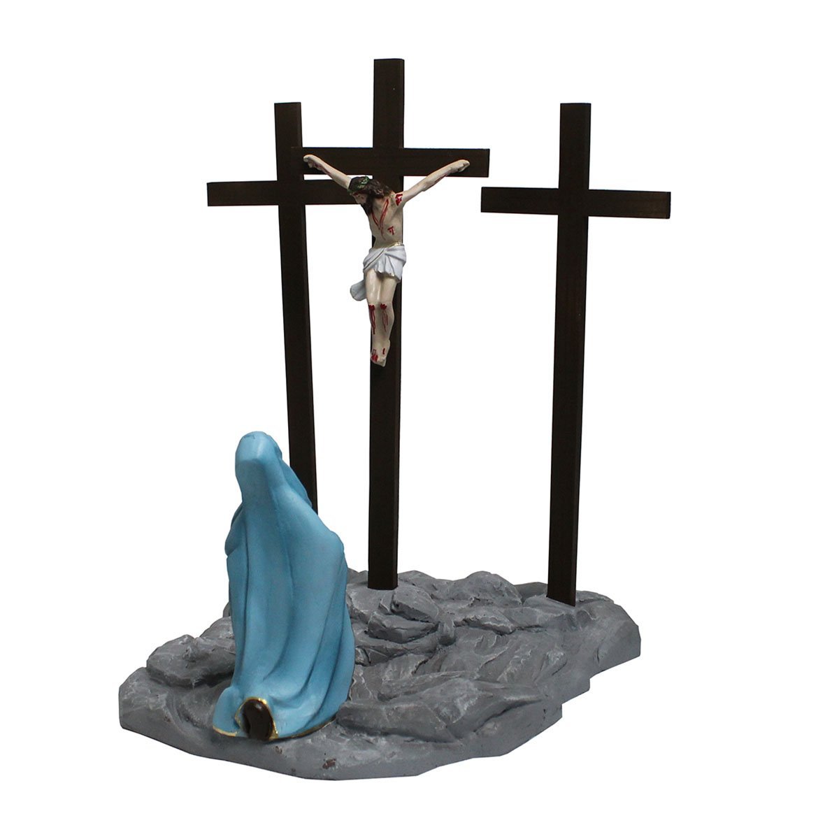 Cenário Nossa Senhora das Dores Contempla Jesus na Cruz