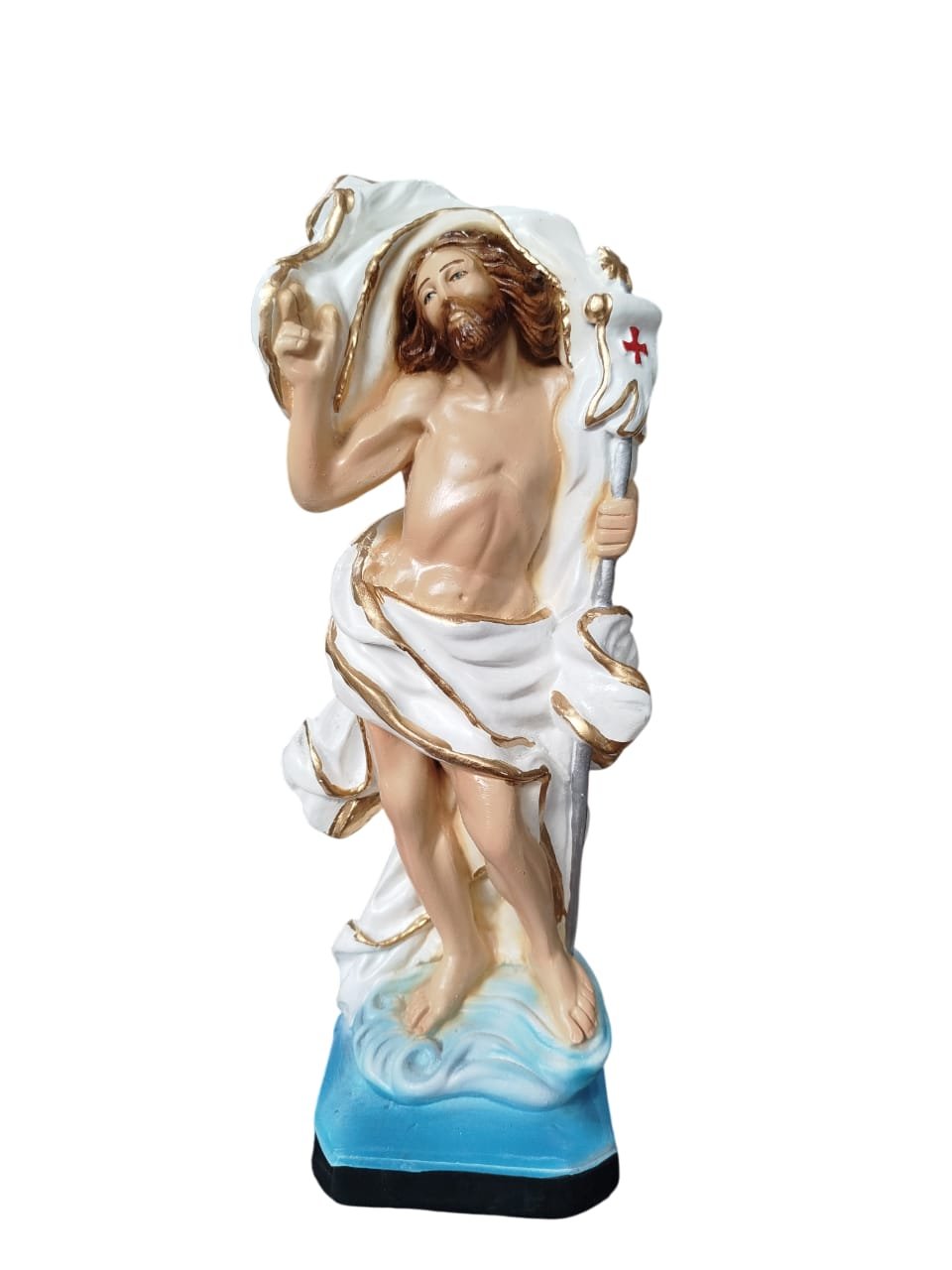 Jesus Ressuscitado  gesso 30cm