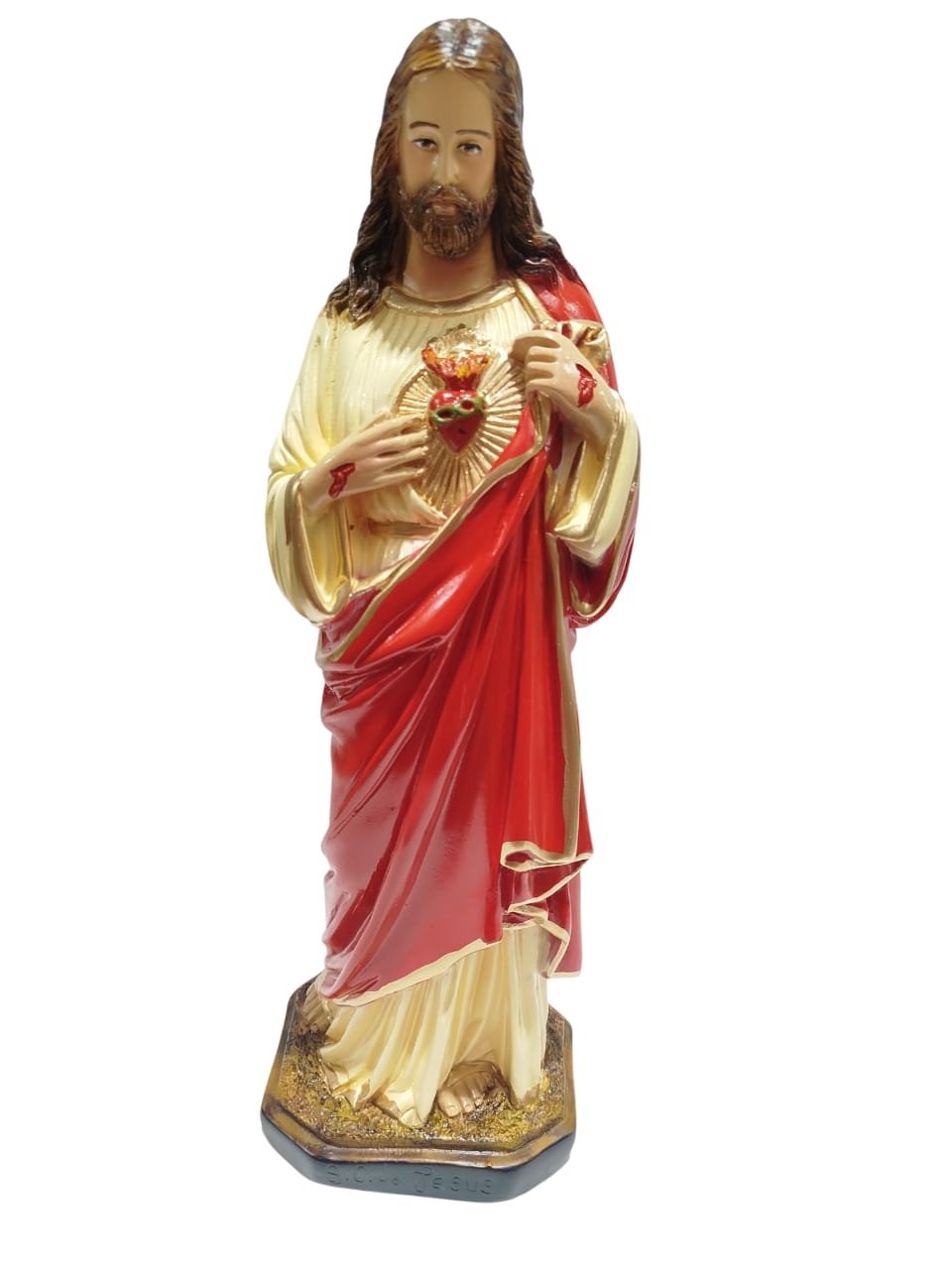 Sagrado Coração De Jesus Imagem Gesso 40cm