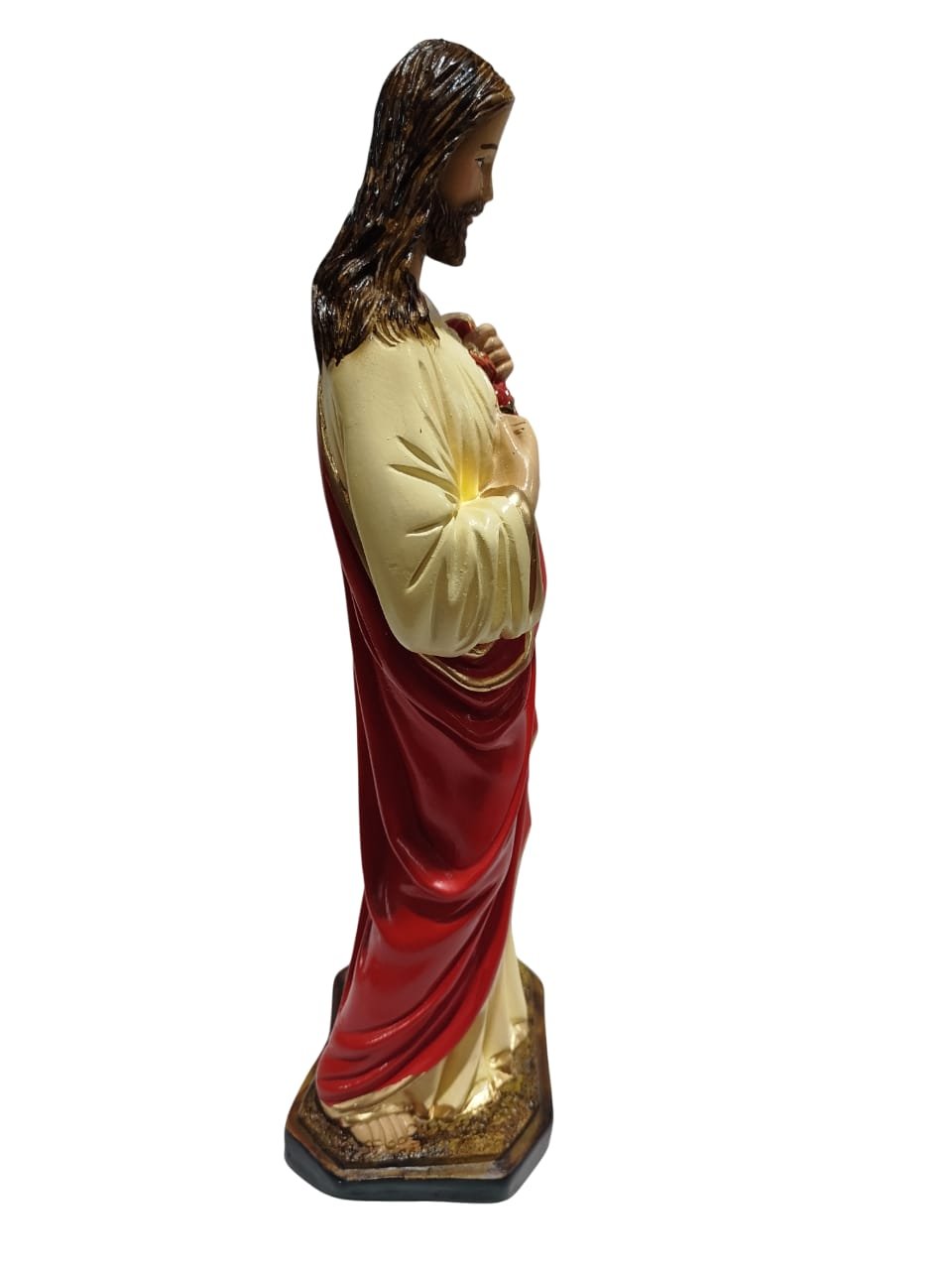 Sagrado Coração De Jesus Imagem Gesso 40cm - Imagem 3