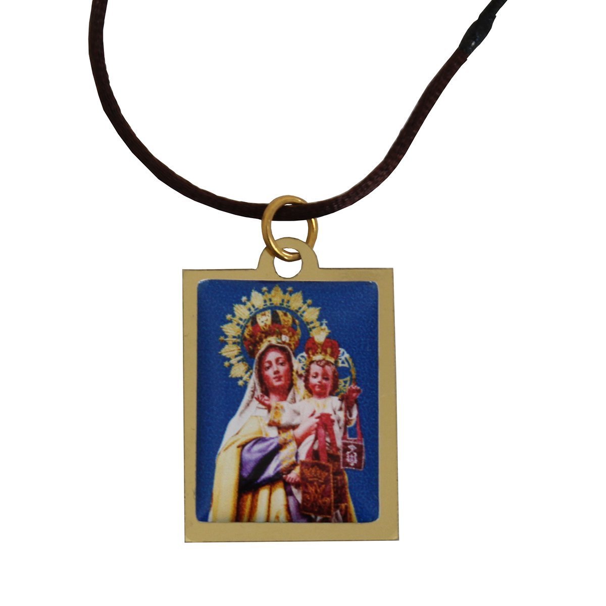 Cordão Medalha Sagrado Coração de Jesus e NS Carmo
