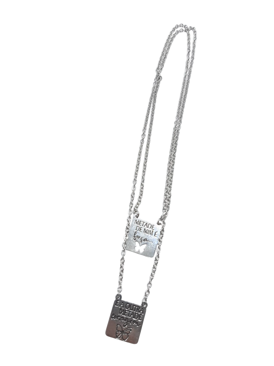 Escapulário Força e Coragem Aço Inox - Imagem 2