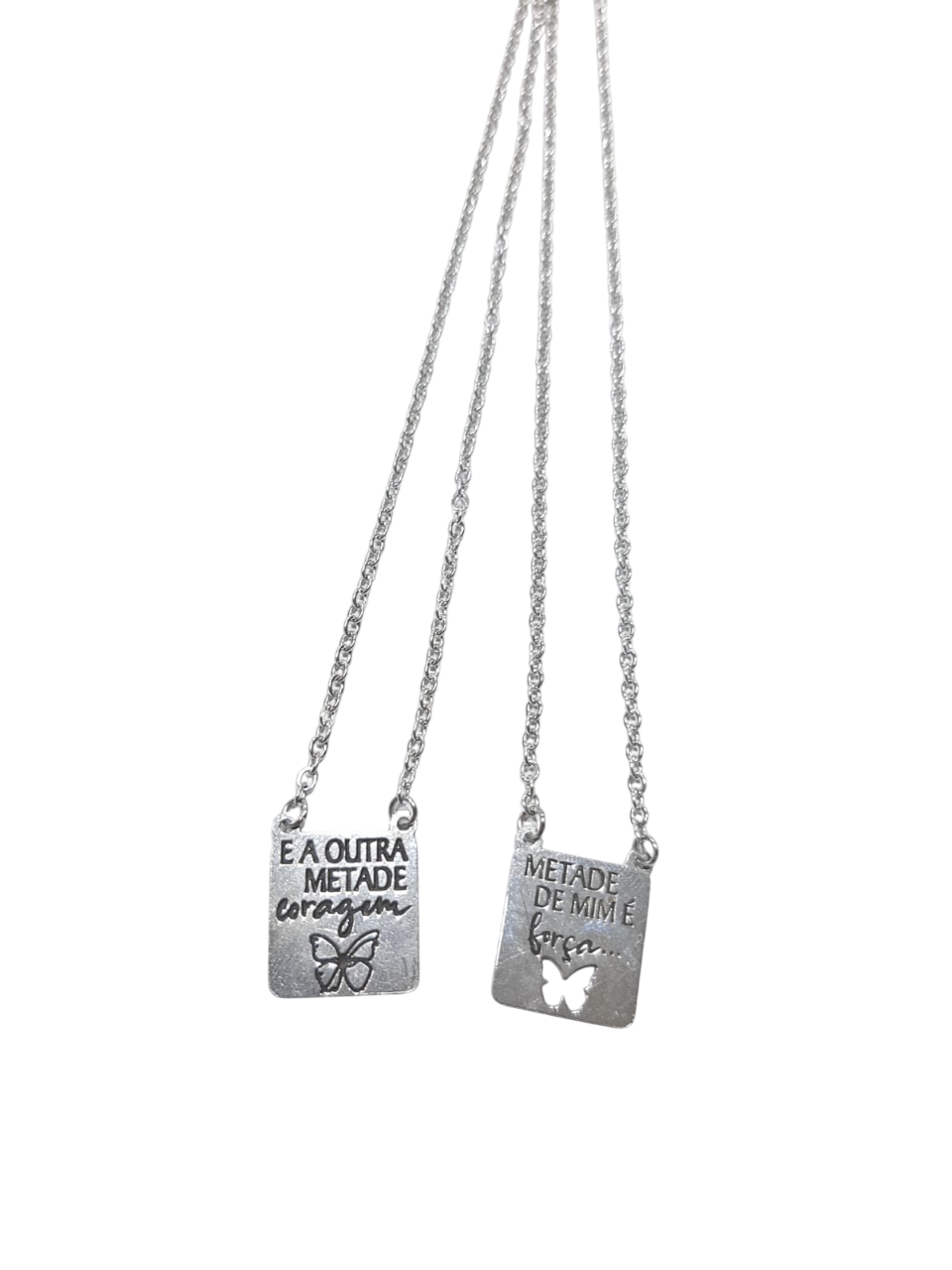 Escapulário Força e Coragem Aço Inox