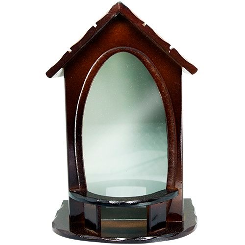 Capela Madeira E Vidro 15cm