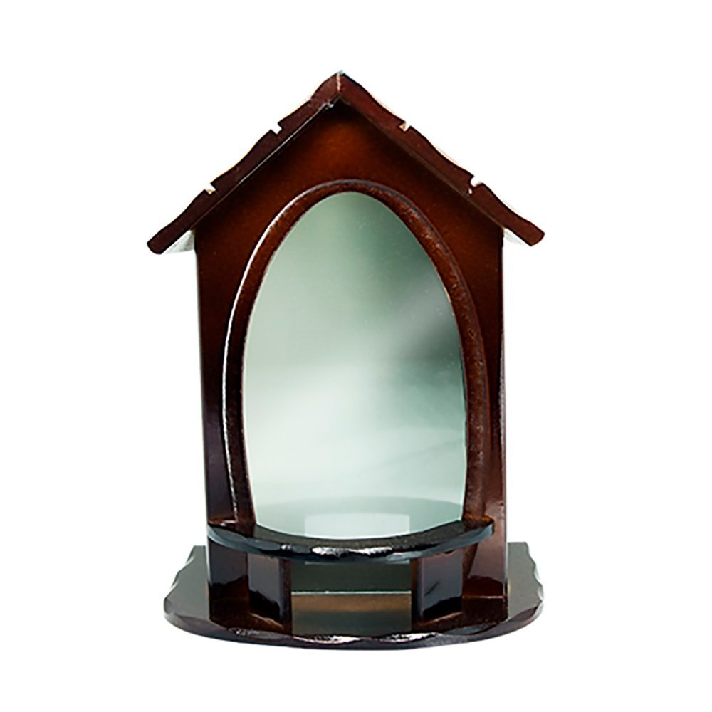 Capela Madeira Vidro - 10 Cm