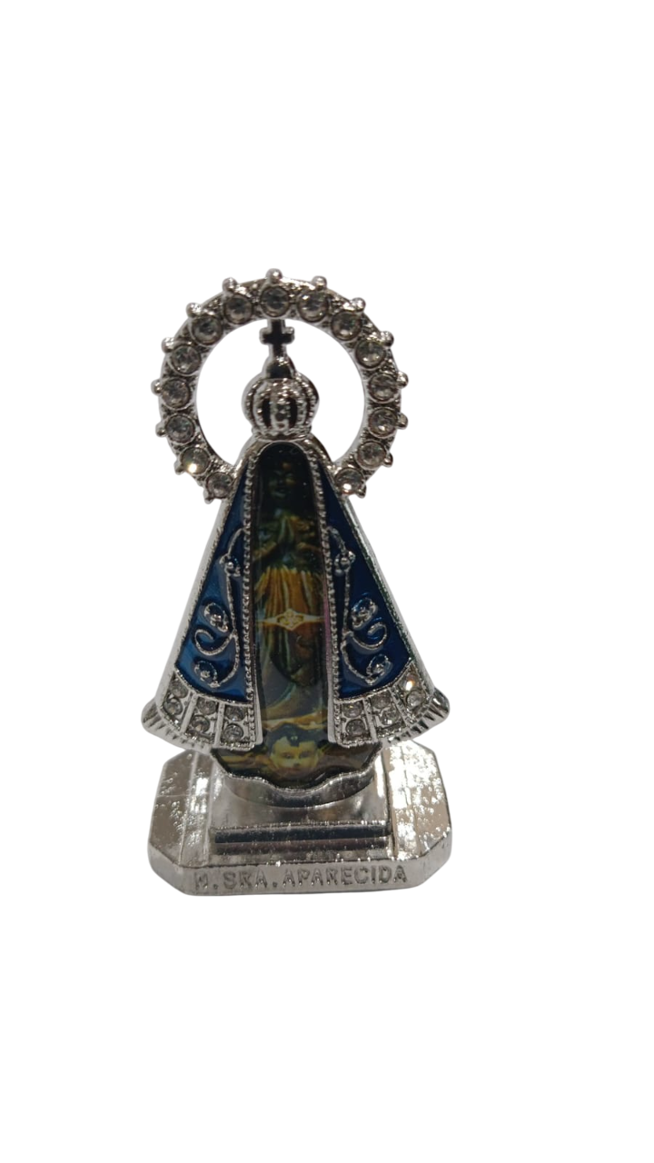 Enfeite NS Aparecida ferro com Coroa Resplendor base colante