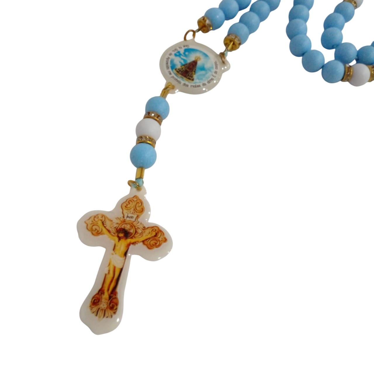 Terço Nossa Senhora Aparecida Azul - Imagem 2