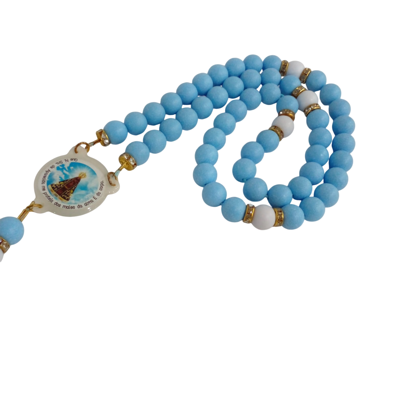 Terço Nossa Senhora Aparecida Azul - Imagem 3