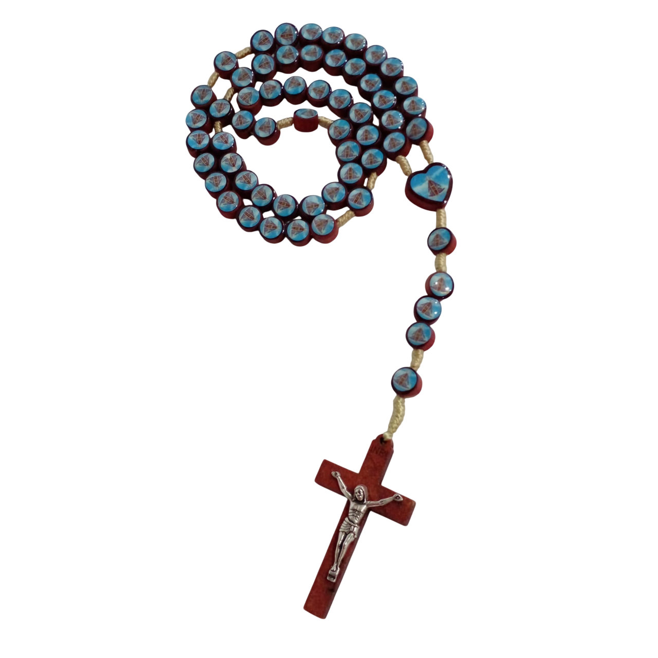 Terço Madeira Contas De Nossa Senhora Aparecida