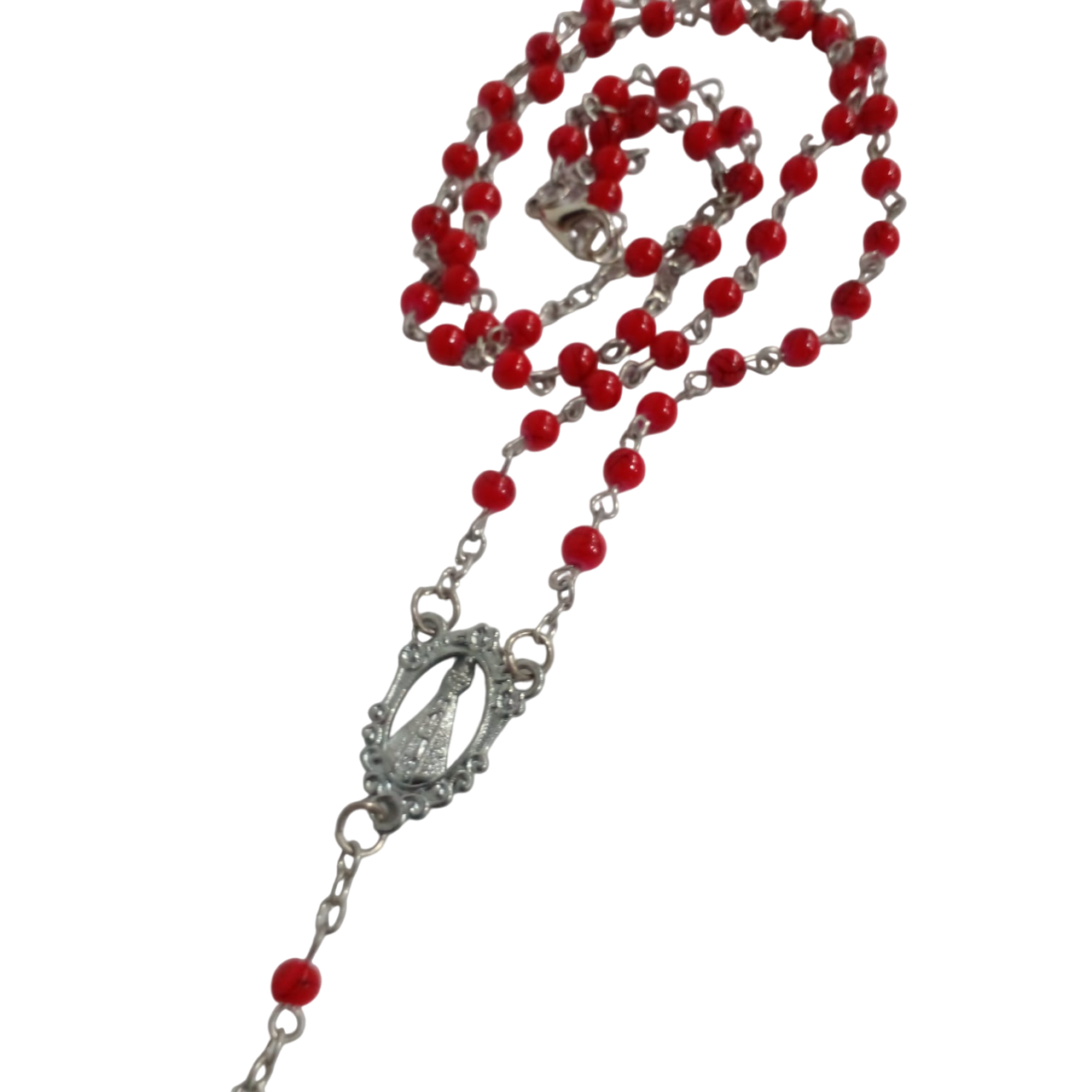 Terço pescoço vermelho Nossa Senhora Aparecida - Imagem 2