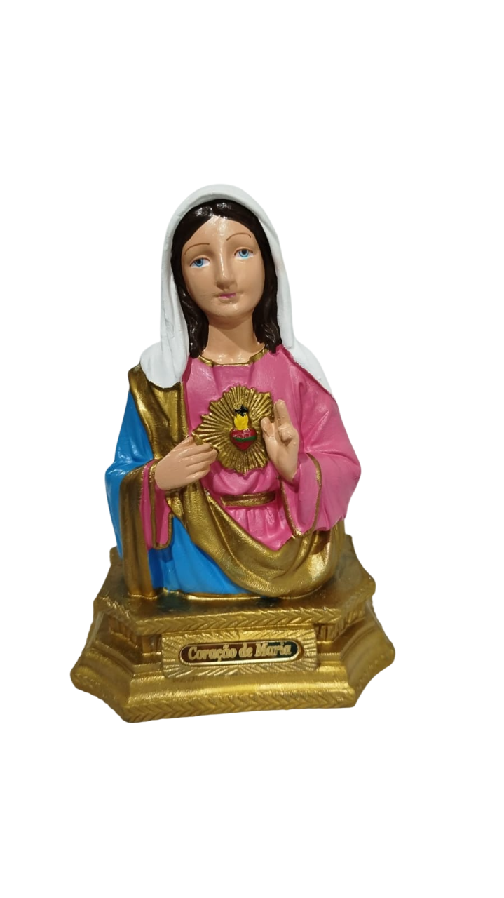 Sagrado Coração de Maria Busto Borracha 18cm