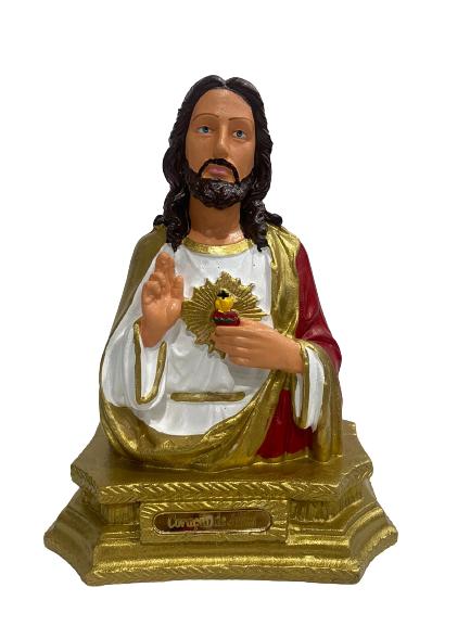 Sagrado coração de Jesus Busto   Borracha 18cm