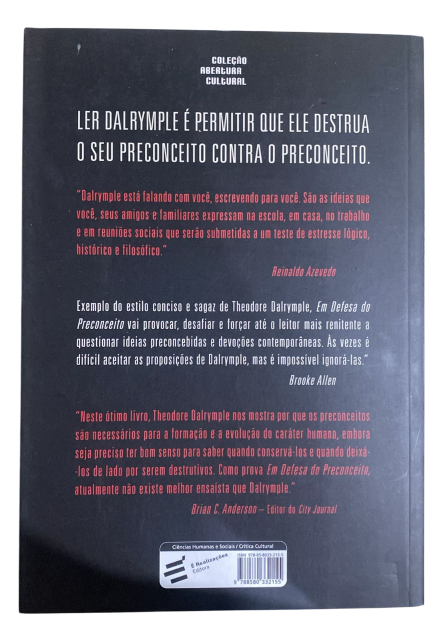 Em Defesa do Preconceito Theodore Dalrymple - Imagem 2