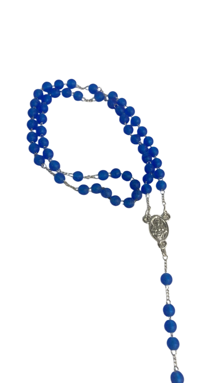 Terço Azul Conta Oval - Imagem 2