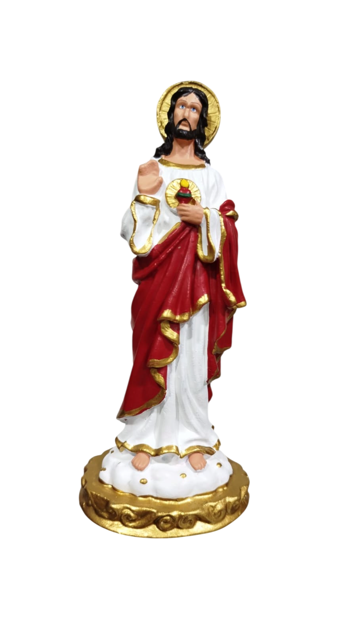Sagrado Coração de Jesus 20cm Borracha