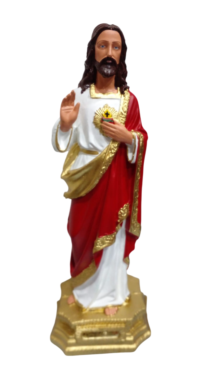 Sagrado Coração de Jesus Borracha 33cm