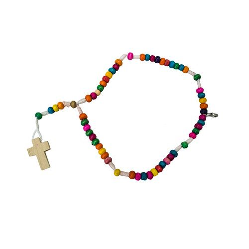 Terço para Pulso Cruz Colorido