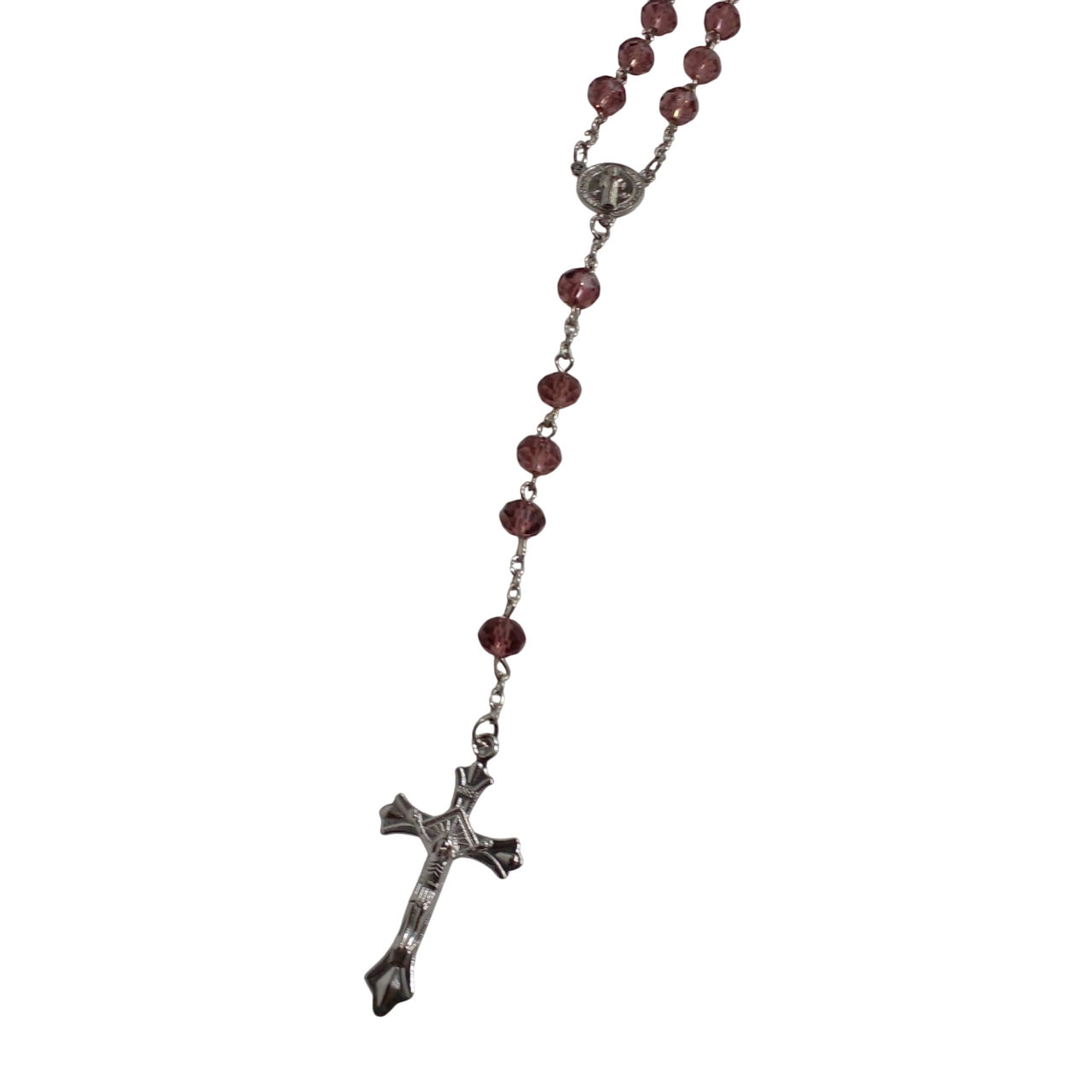 Terço São Bento Cristal marrom - Imagem 2