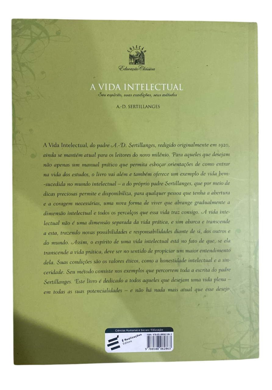 A vida intelectual: espírito, condições, métodos Antonin Gilbert Sertillanges - Imagem 2
