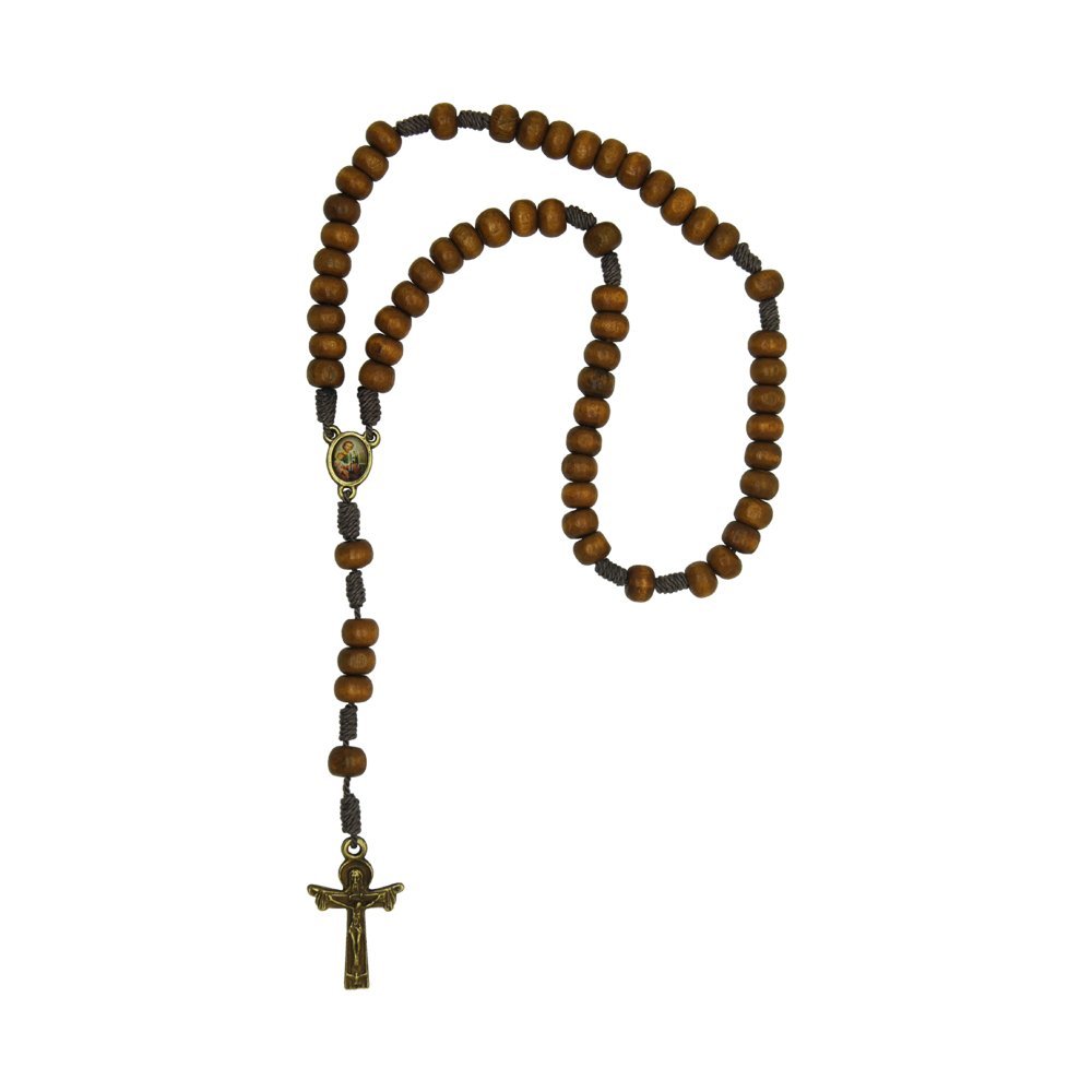 Terço São José com Oração e Capela MDF Madeira Clara - Imagem 2