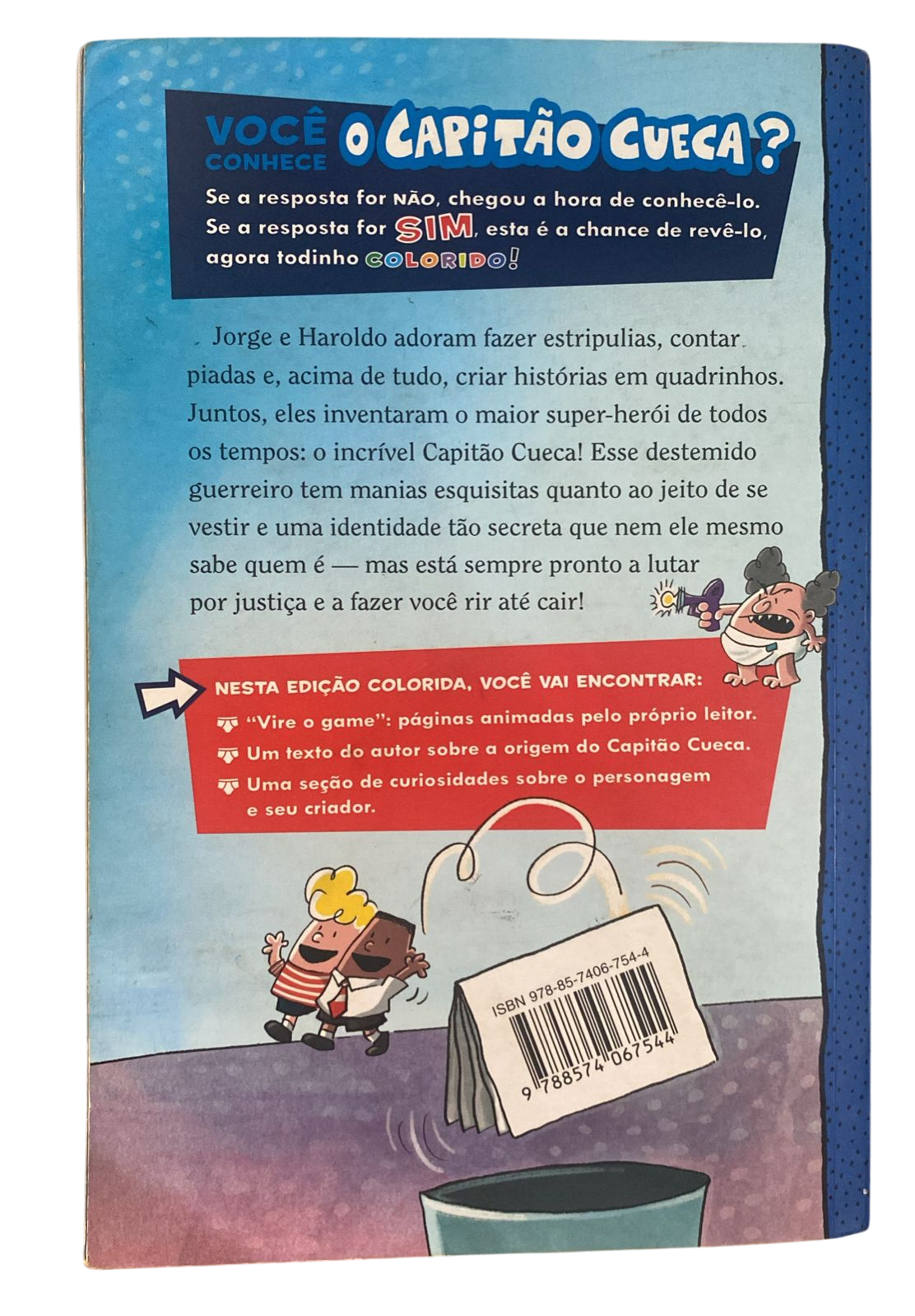 As Aventuras do Capitão Cueca vol 1 em cores Dav Pilkey - Imagem 2