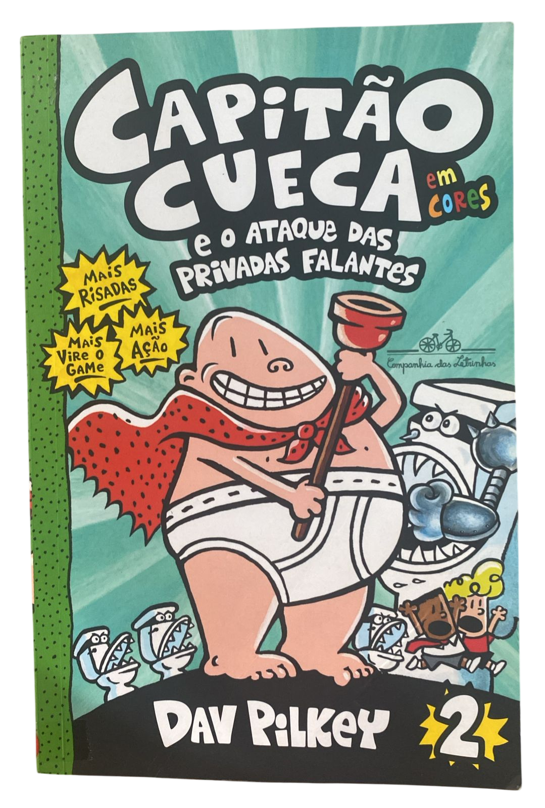 Capitão cueca e o ataque das privadas falantes em cores Dav Pilkey v2