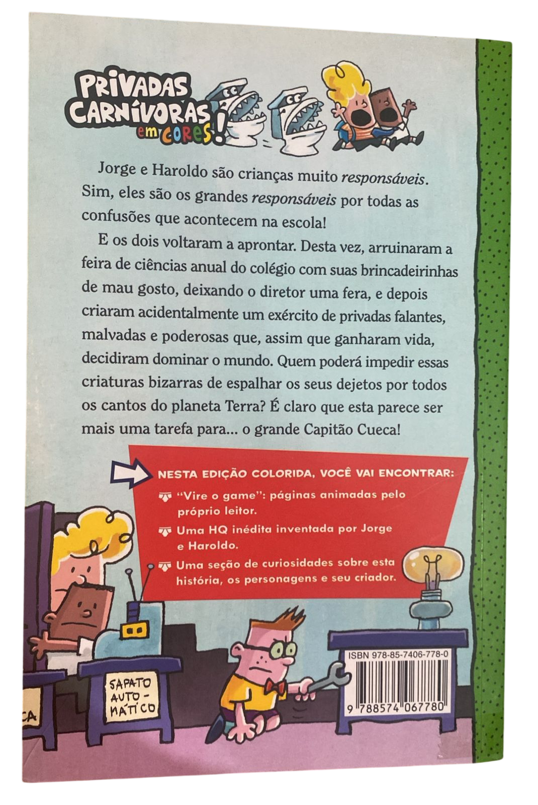 Capitão cueca e o ataque das privadas falantes em cores Dav Pilkey v2 - Imagem 2