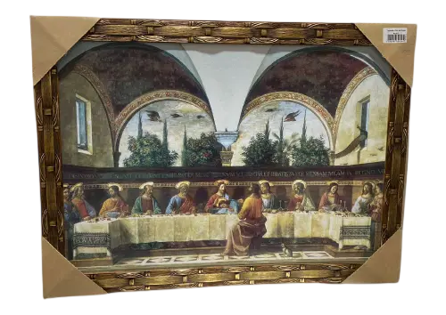 Quadro Santa Ceia Fundo Basilica sem vidro