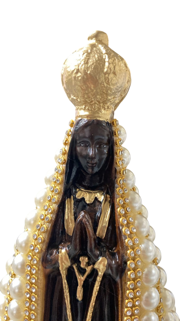 Nossa Senhora Aparecida perola 20cm - Imagem 3