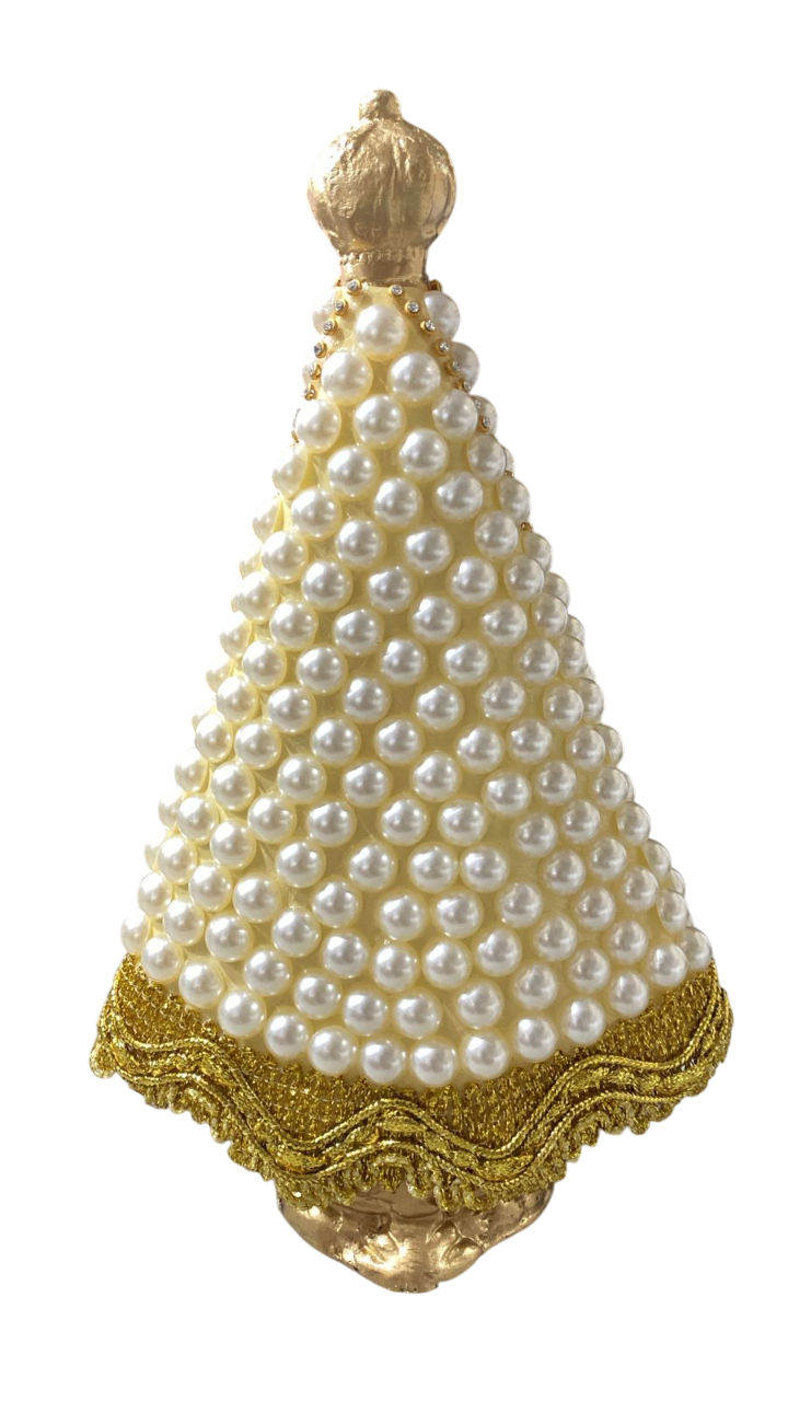 Nossa Senhora Aparecida perola 20cm - Imagem 4